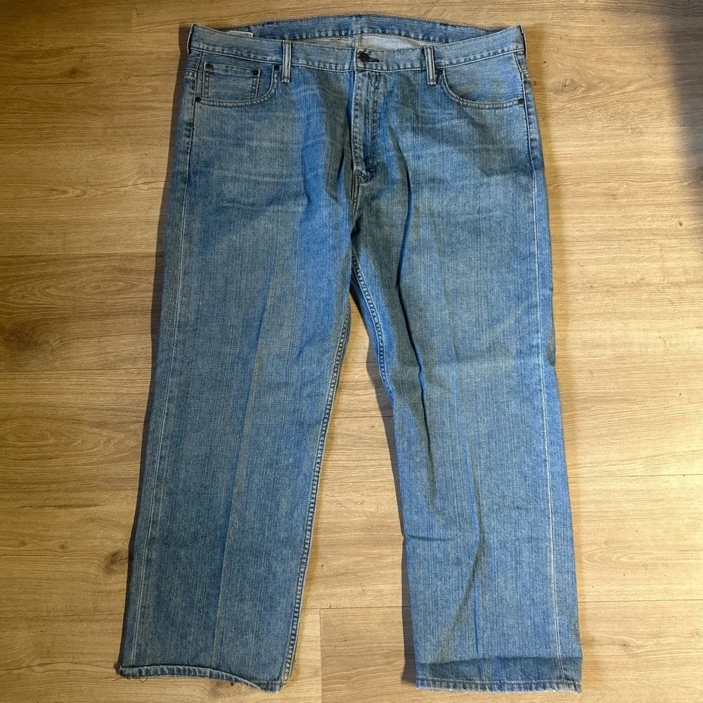 Levis 569 Loose Straight Leg Jeans Mens 42x30 Medium Wash Blue Denim Pants